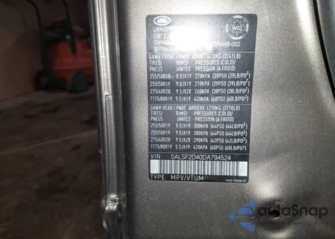 2013 Land Rover Range Rover Sport Hse из США, поврежденный, VIN SALSF2D40DA794524